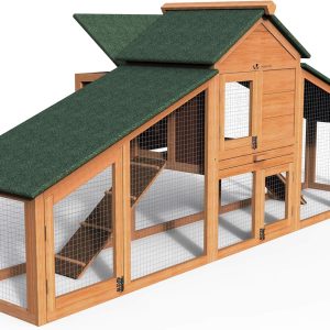 VOUNOT Pollaio in Legno, Pollaio per Galline ovaiole da Esterno, Gabbia di Pollo Grande