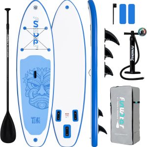FunWater Inflatable Ultra-Light Stand Up Paddle Board for All Skill Levels with Premium SUP Paddleboard Accessories,Non-Slip