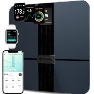 Etekcity Smart Scale for Body Weight Fat, FSA HSA Eligible, Digital Bathroom Weighing Machine for Accurate BMI Muscle Mass Composition, Home Use Apple Health Compatible Fitness Equipment