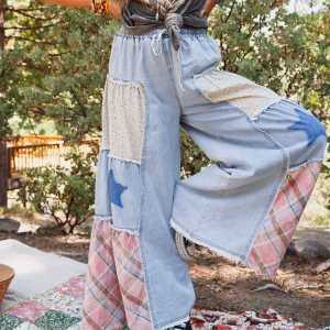 Fashionable hand-embroidered pants