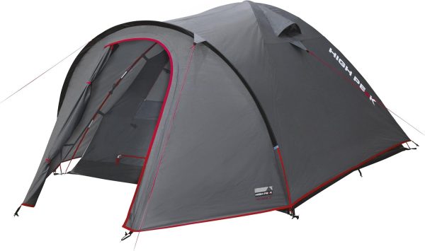 High Peak Nevada 3 Dome Tent Camping Tent with Stem, Igloo Tent for 3 People, Double Walled, Waterproof, Ventilation System, Weather Protection Entrance, Mosquito Protection
