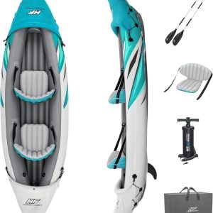 Bestway Hydro Force Inflatable Kayak Set | Includes Seat, Paddle, Hand Pump, Storage Carry Bag | Great for Adults, Kids and Families