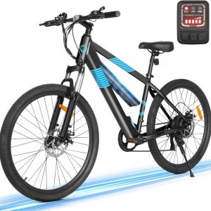 Electric Bike for Adults,36V Built-in Invisible Removable Battery,350W Brushless Motor(Peak 450W) Electric Mountain Bike,26" Tires&Front Fork Suspension,UL Certified 7-Speed