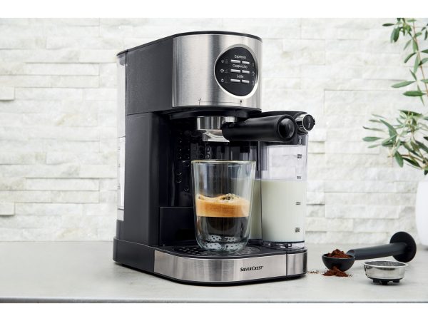 SILVERCREST® KITCHEN TOOLS Kolbowy ekspres do kawy ciśnieniowy SEMM 1470 A2, 1470 W