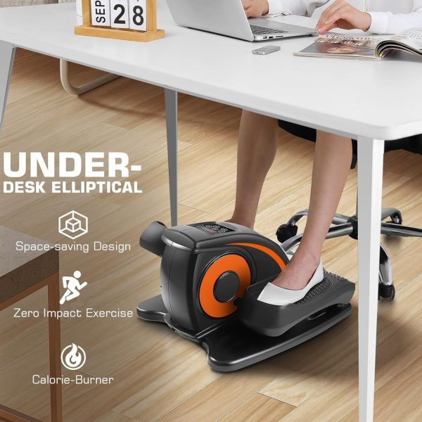 ANCHEER Under Desk Elliptical Machine, Electric Seated Pedal Exerciser, Mini Elliptical Machines for Seniors, LCD Display Monitor, Remote Control, Leg Exerciser for Home - Image 2