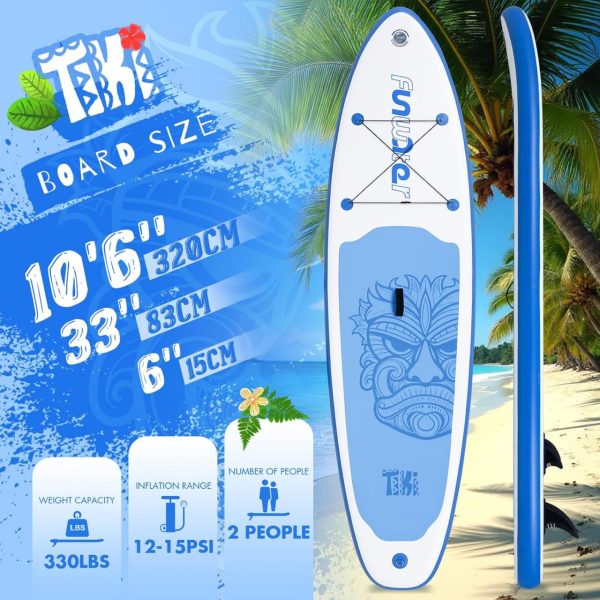 FunWater Inflatable Ultra-Light Stand Up Paddle Board for All Skill Levels with Premium SUP Paddleboard Accessories,Non-Slip - Image 2
