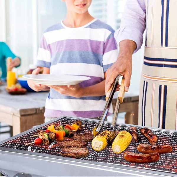 Barbecue Charcoal Grill Stainless Steel Folding Portable BBQ Tool Kits for Outdoor Cooking Camping Hiking Picnics Tailgating Backpacking or Any Outdoor Event (Large) - Image 2