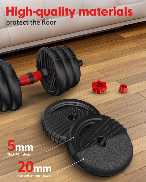 Adjustable Dumbbells, 10/25/35/55/70/90lbs Free Weight Set with Connector, 4 in1 Dumbbells Set Used as Barbell, Kettlebells, Push up Stand, Fitness Exercises for Home Gym Suitable Men/Women - Image 2