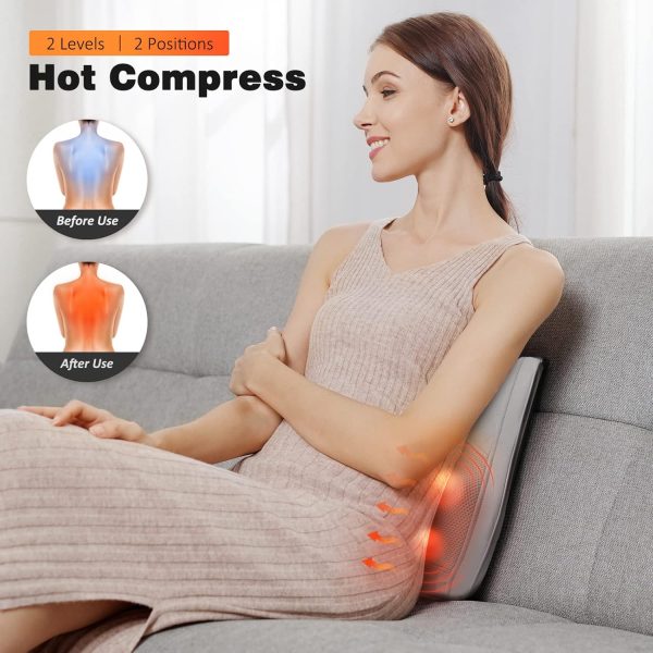 Boriwat Back Massager with Heat, 3D Kneading Massage Pillow for Back, Neck, Shoulder, Leg Pain Relief Deep Tissue, Gifts for Women Men Mom Dad, FSA HSA Eligible - Image 3