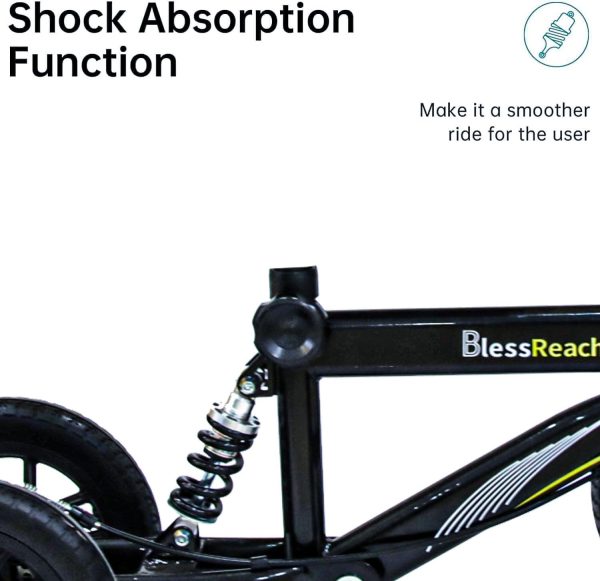 All Terrain Steerable Knee Scooter Crutch Alternative，Deluxe Medical Scooter Double Handbrake,for Adults Injured Ankle & Foot Recovery Scooter in Black - Image 3