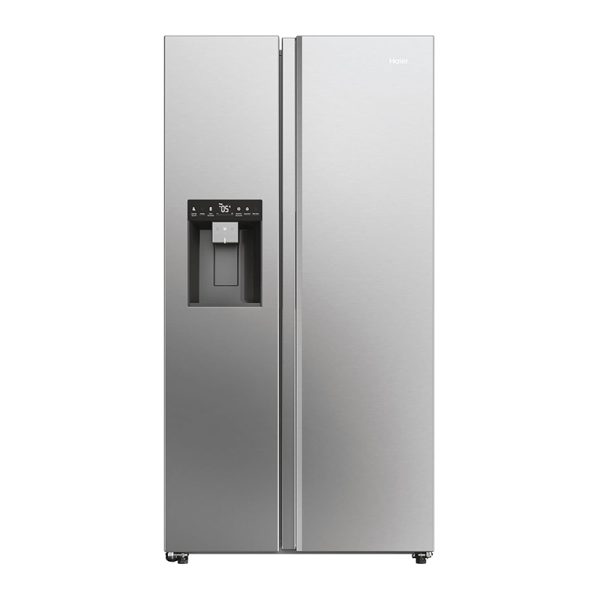 Haier HSW59F18DIMM Plumbed Frost Free American Fridge Freezer - Stainless Steel - D Rated Energy Class D