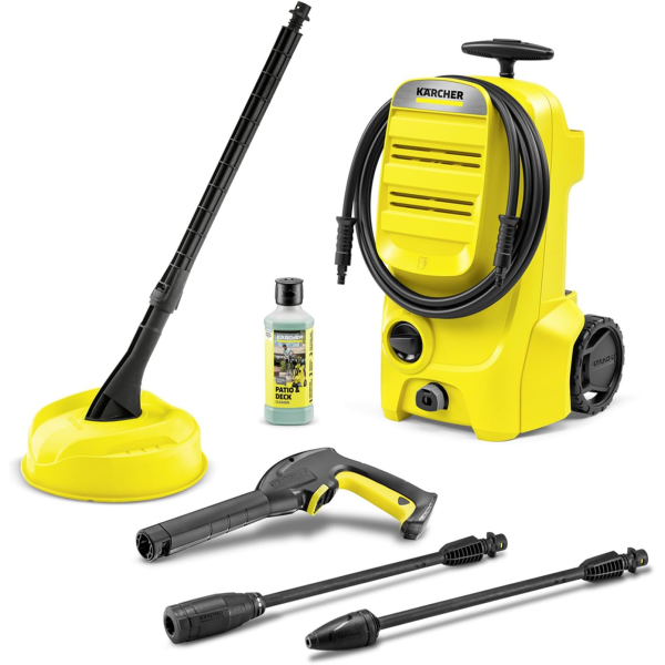 Kärcher K 3 Classic Home Pressure Washer, Pressure: max. 120 bar, Flow Rate: 380 l/h, Area: 25 m²/h, Water Filter, Weight: 4.2 kg, high-Pressure Hose and Gun, Dirt Blaster, Spray Lance, Home Kit