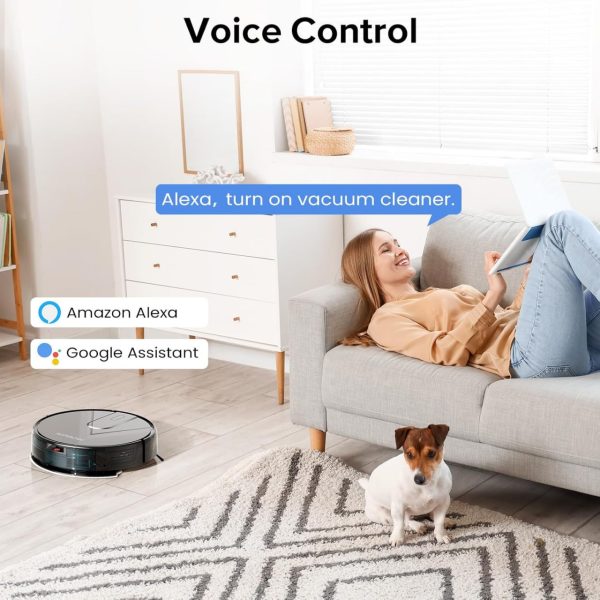 Robot Vacuum Cleaner Robot Vacuum and Mop Combo with 4000Pa Suction, Personalized Cleaning Adjustments, Self-Charging Robotic Vacuum Cleaner, Advanced Obstacle Avoidance - Image 6