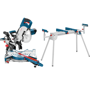 Bosch Professional GT GCM 8 SJL + GTA 2600 Scie Onglet radiale chassis Professional, Bleu