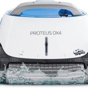 Dolphin Proteus DX4 Automatic Robotic Pool Vacuum Cleaner, Wall Climbing, Waterline Scrubber Brush, Ideal for In-Ground Pool up to 50 FT in Length