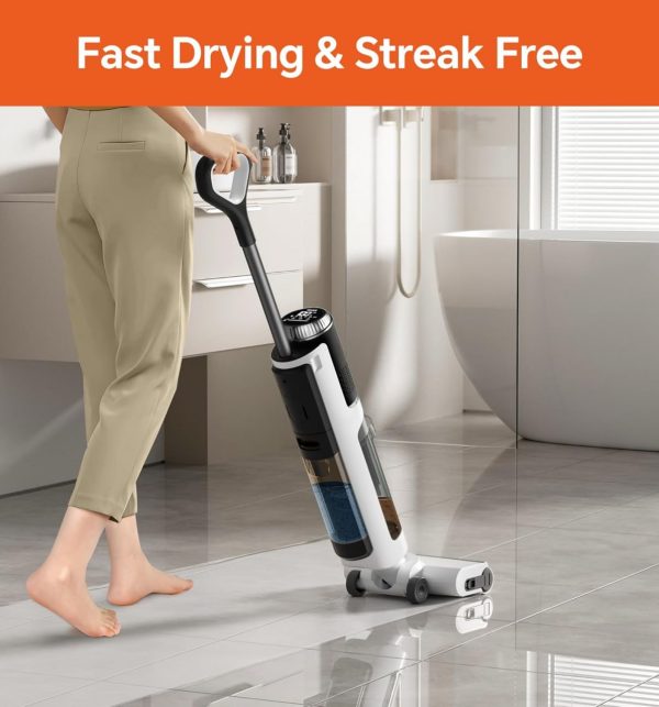 IMAGIC M3 Wet Dry Vacuum Cleaner, Cordless Vacuum Mop All in One for Hard Floors, Lightweight Floor Cleaner for Sticky Messes with Edge Cleaning, Self-Cleaning and Hot Air Drying, White - Image 4