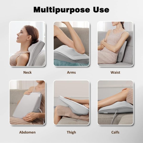 Boriwat Back Massager with Heat, 3D Kneading Massage Pillow for Back, Neck, Shoulder, Leg Pain Relief Deep Tissue, Gifts for Women Men Mom Dad, FSA HSA Eligible - Image 6