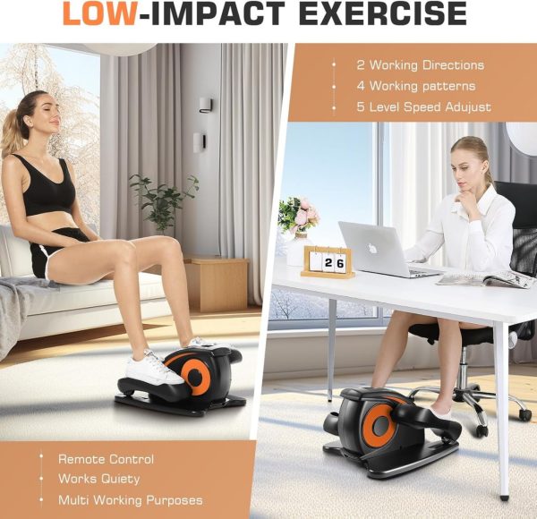 ANCHEER Under Desk Elliptical Machine, Electric Seated Pedal Exerciser, Mini Elliptical Machines for Seniors, LCD Display Monitor, Remote Control, Leg Exerciser for Home - Image 6