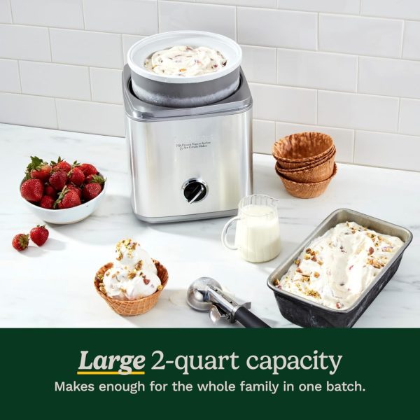 CUISINART Ice Cream Maker, Ice Cream and Frozen Yogurt Machine, 2-Qt. Double-Insulated Freezer Bowl, Silver, ICE-30BCP1 - Image 6