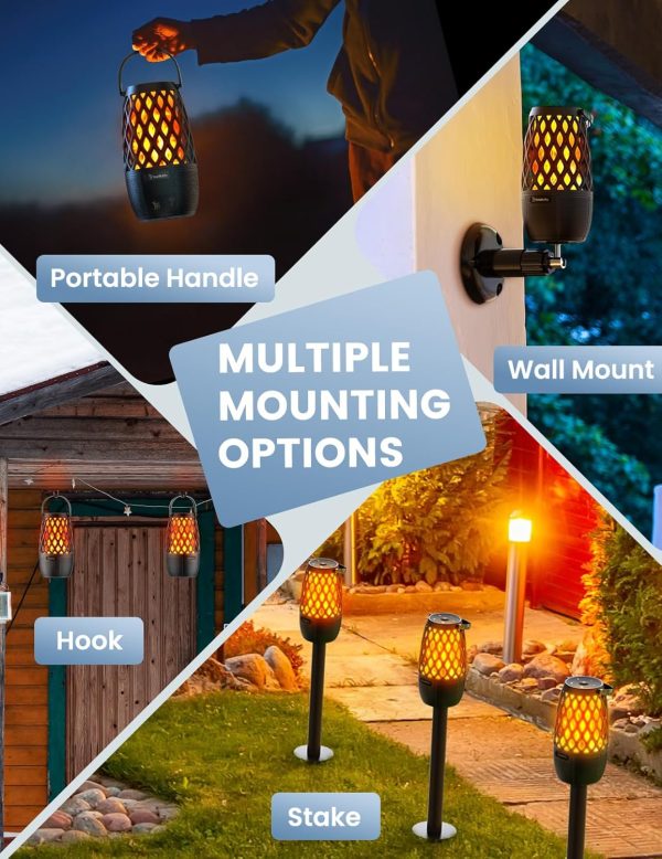 Upgraded Outdoor Speakers Gift for Men Bluetooth Speaker with lights Multi-Sync up to 100 Speakers Auto-Pairing HD Stereo Sound Cool Tech Gadgets for Him IPX5 Waterproof for Outside|Patio|Porch - Image 6