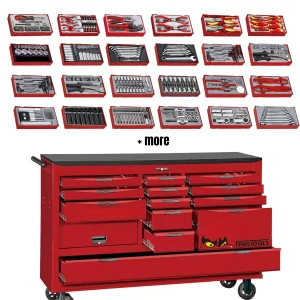 Teng Tools 756 Piece 67 Inch Wide Juggernaut Original Tool Kit - TCW813UNBK-KIT1