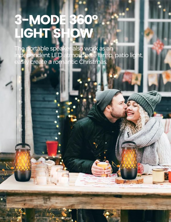 Upgraded Outdoor Speakers Gift for Men Bluetooth Speaker with lights Multi-Sync up to 100 Speakers Auto-Pairing HD Stereo Sound Cool Tech Gadgets for Him IPX5 Waterproof for Outside|Patio|Porch - Image 7