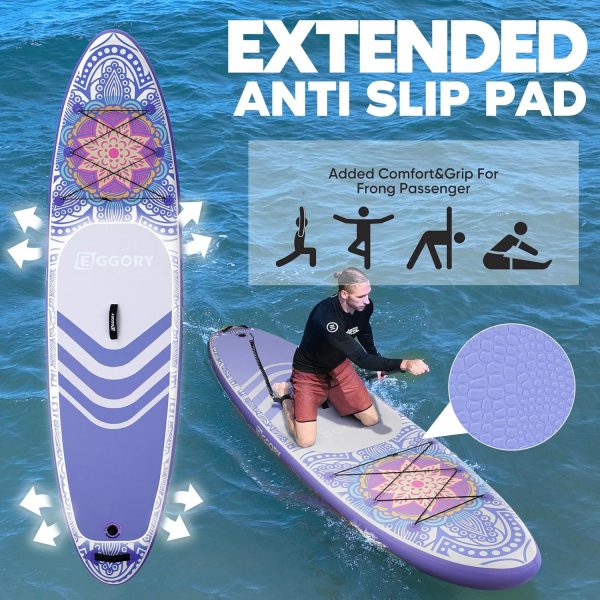 Inflatable Paddle Board,Stand Up Paddle Board Set, Extra Wide SUP Board with Removable Fin, Floating Paddle, Hand Pump, Waterproof Phone Pouch,Traveling Board - Image 7