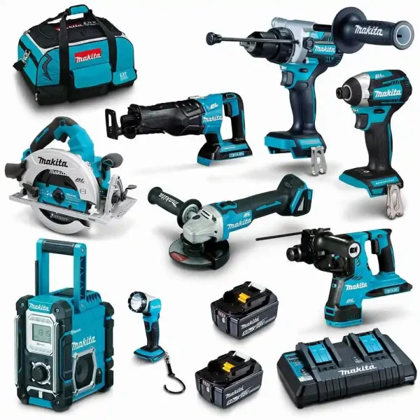 MAKITA 18V BRUSHLESS 8 PIECE 2 X 5.0AH COMBO KIT