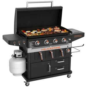 Patio Series Blackstone 36 Griddle Cooking Station With Air Fryer And Warming Drawer