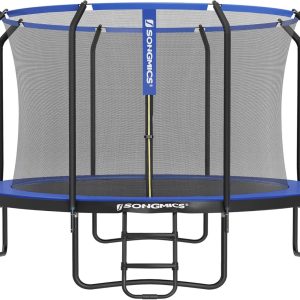 SONGMICS Outdoor Trampoline Ø 366 cm, Round Garden Trampoline with Safety Net and Ladder, Edge Cover, Padded Frame, for Children