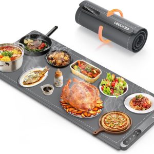 Warming Mat For Food Extra Large 36"x16" 580W Food Warmer Chafing Dishes for Buffet,Food Warming Mat,Food Warmers for Parties Buffet,Portable Heating Pad 6 Level Temp 6 Hour Timer