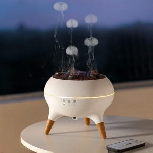 Jellyfish Diffuser, 0.66gal(250ml) Remote Control 7 Colors LED Lights, Easy Clean & Top Fill, Quiet with Ultrasonic, Cool Mist Humidifier for Travel Office Bedroom Baby Nursery