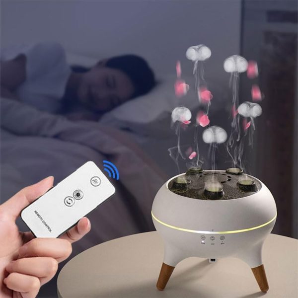 Jellyfish Diffuser, 0.66gal(250ml) Remote Control 7 Colors LED Lights, Easy Clean & Top Fill, Quiet with Ultrasonic, Cool Mist Humidifier for Travel Office Bedroom Baby Nursery - Image 4