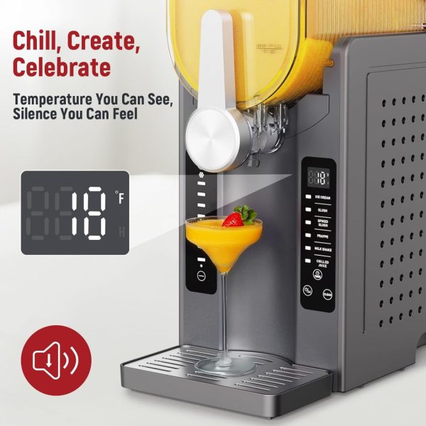 Slushie maker: No Ice Needed All-in-One Slushy Maker for home, real-time temperature display, auto-clean, 6 presets | Frozen margaritas, cocktails, frappés, ice cream, smoothies, milkshakes, summer parties - Image 6