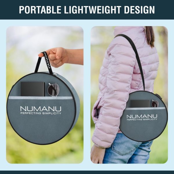 2025 Upgraded Collapsible Stool & 3IN1 Cushioned Carry Bag, Adjustable Height Folding Stool, Telescopic Camping Chair Retractable Seat or Footrest for Outdoors & Travel, Max 620lbs - Image 7
