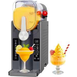 Slushie maker: No Ice Needed All-in-One Slushy Maker for home, real-time temperature display, auto-clean, 6 presets | Frozen margaritas, cocktails, frappés, ice cream, smoothies, milkshakes, summer parties