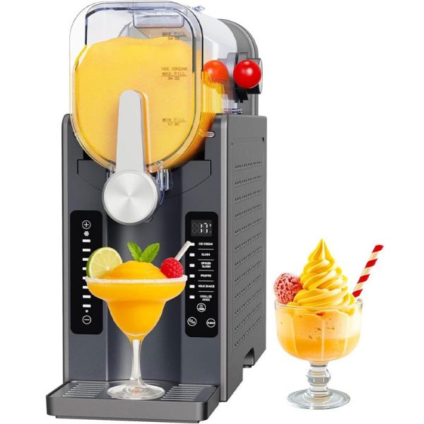 Slushie maker: No Ice Needed All-in-One Slushy Maker for home, real-time temperature display, auto-clean, 6 presets | Frozen margaritas, cocktails, frappés, ice cream, smoothies, milkshakes, summer parties